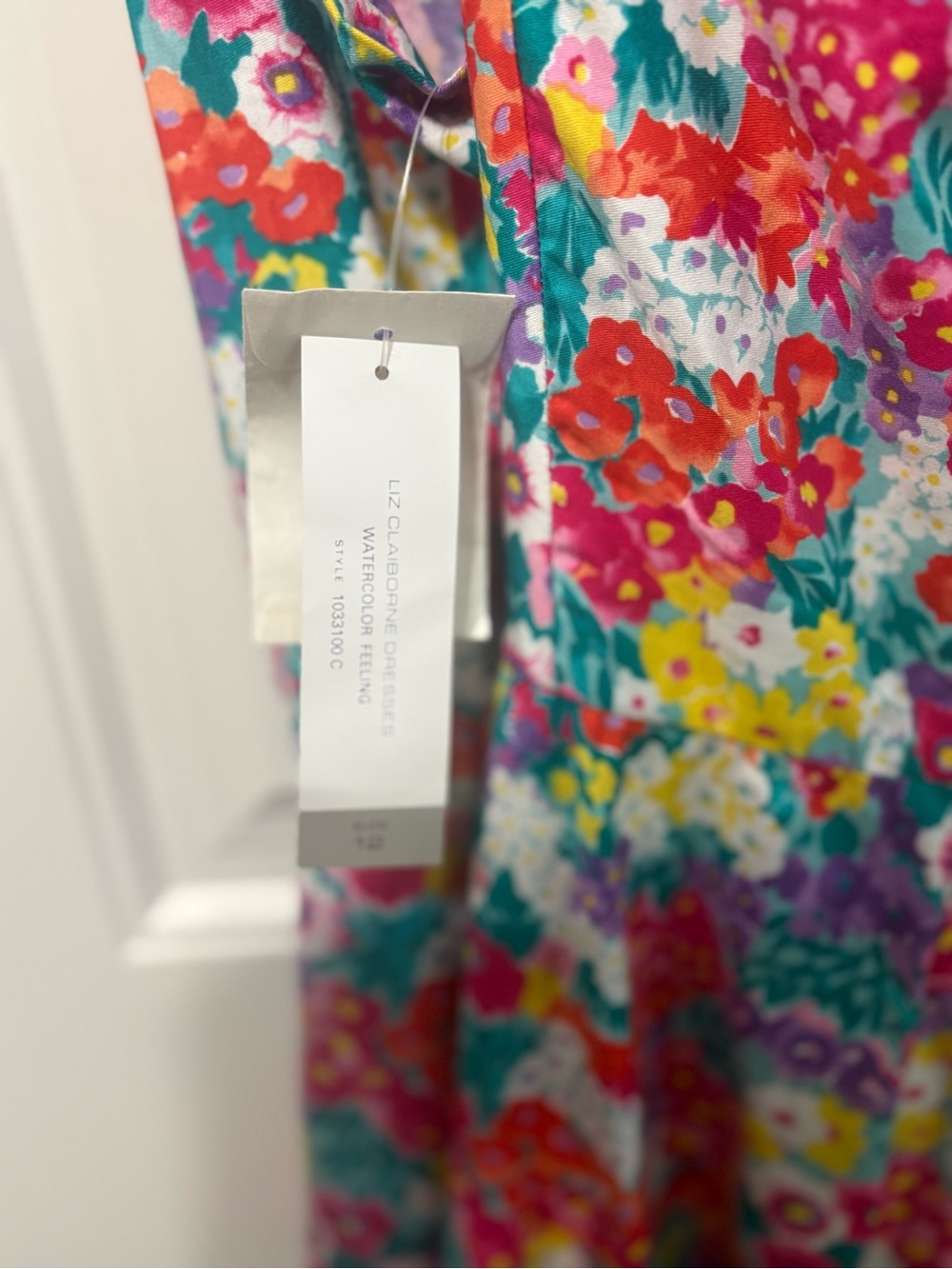 NWT Liz Claiborne Watercolor Feeling Floral Maxi Dress - Picture 6 of 7